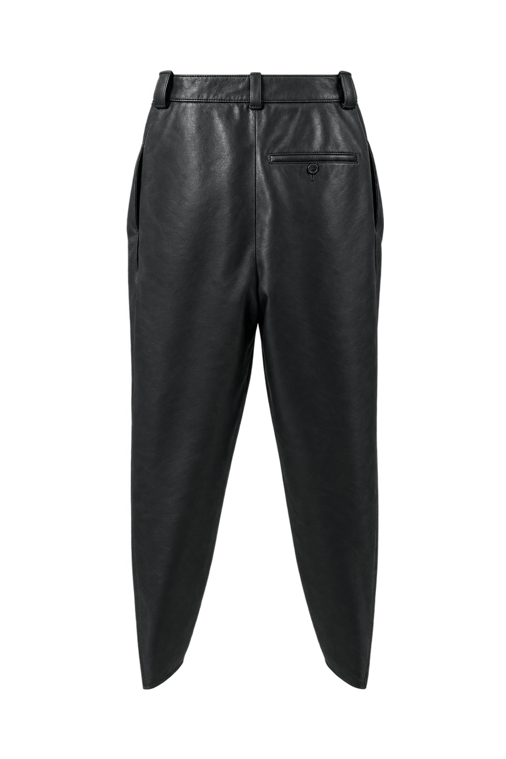 1990s Black Leather Pants - Back View