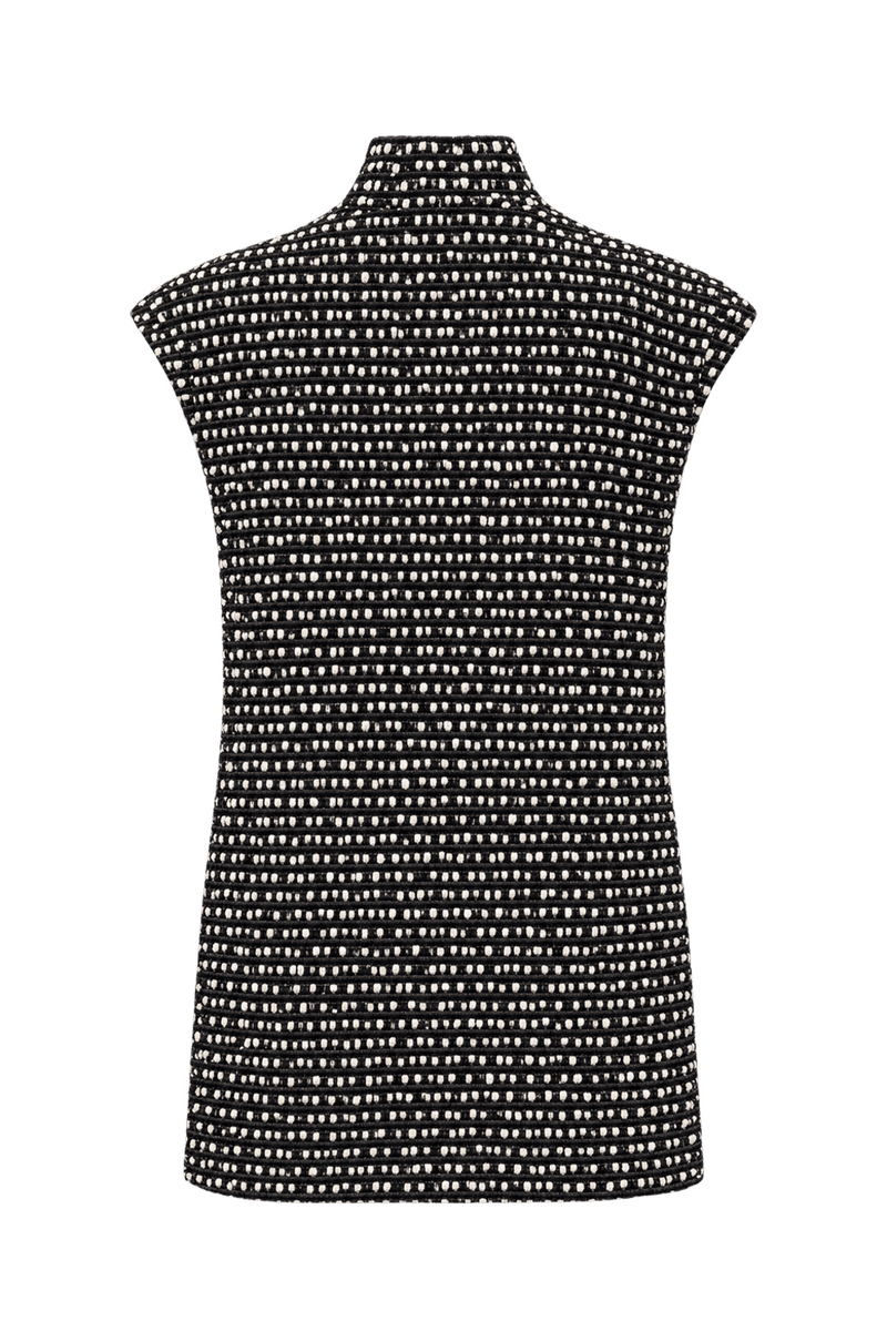 1990s Black Cotton Blend Blouse - Back View