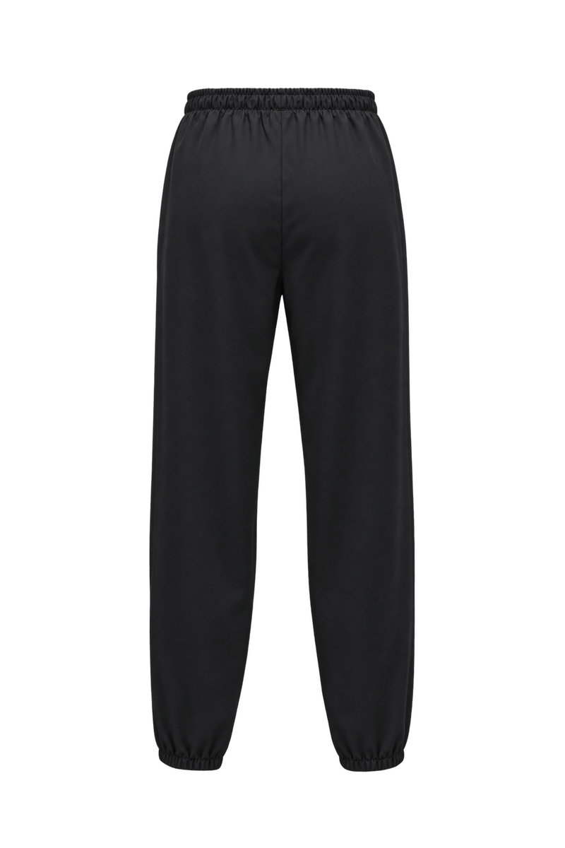 1980s Black Polyester Blend Pants - Back View