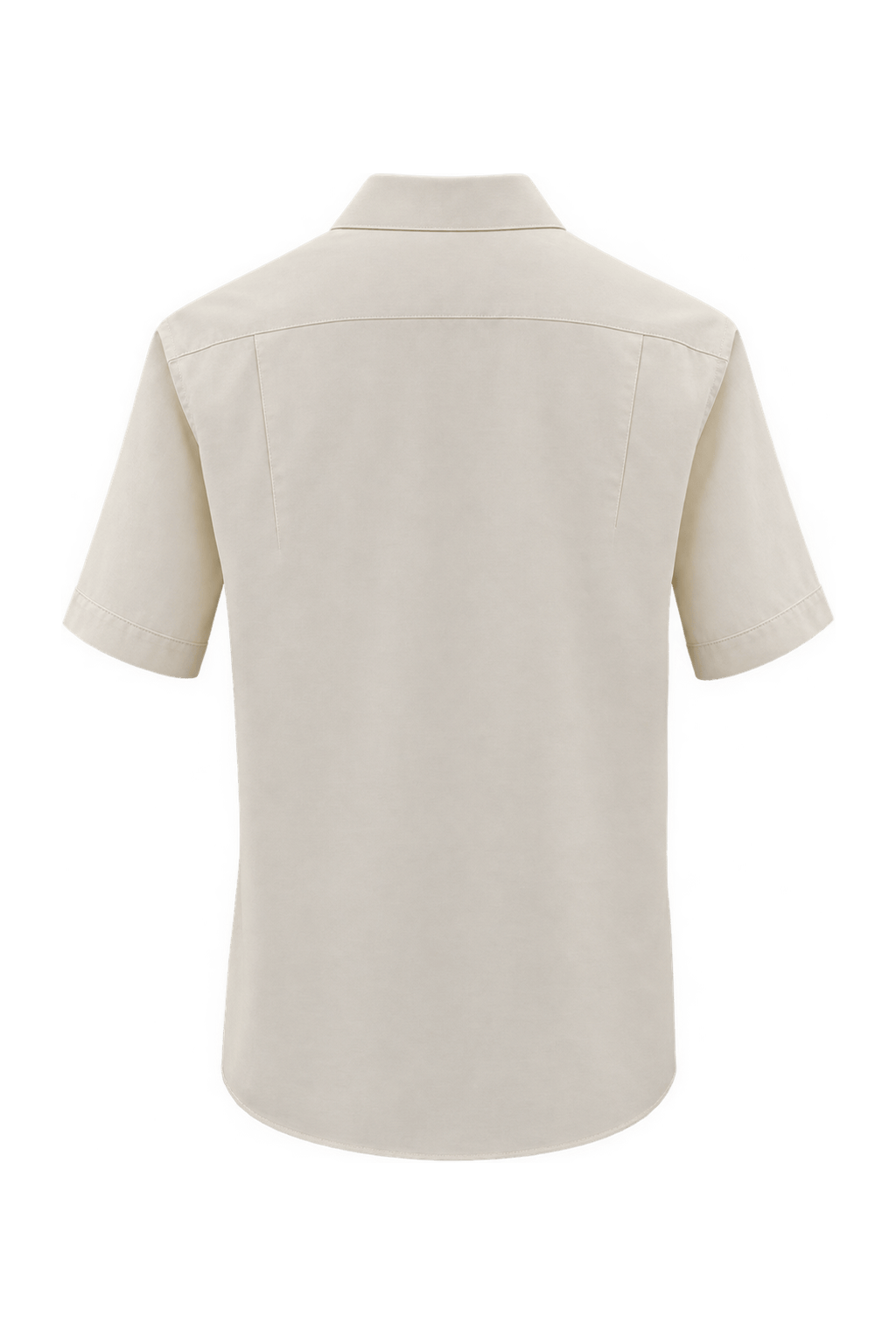 1980s Cream White Cotton Blend Shirt - Back View