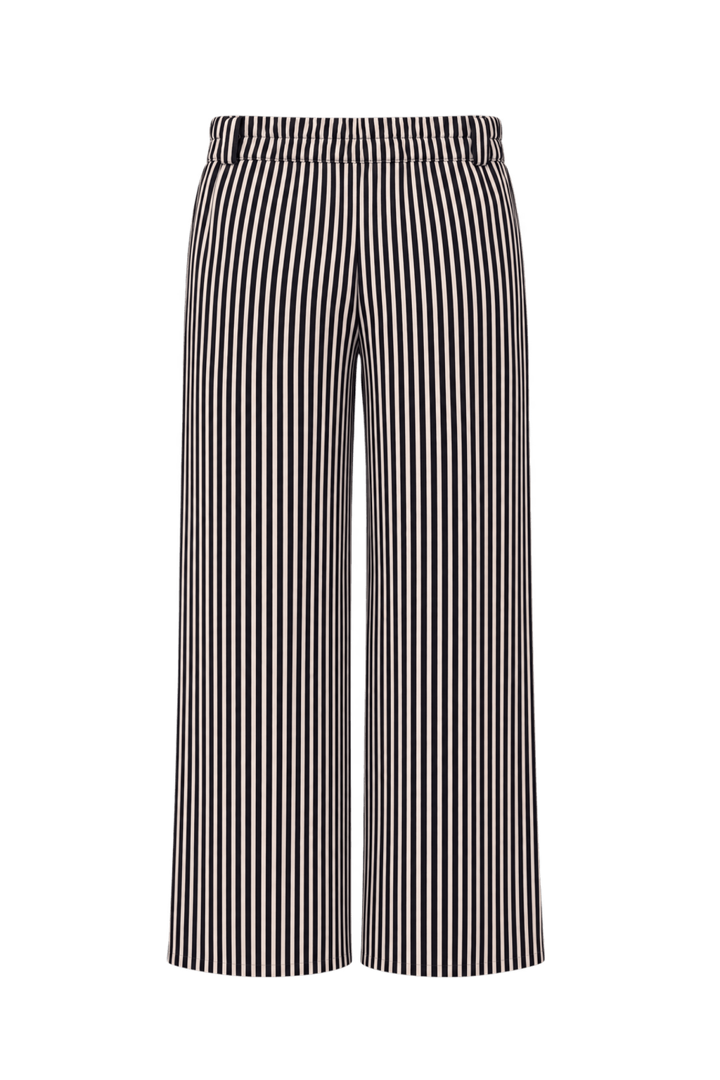 1980s Black and White Cotton Blend Pants - Back View