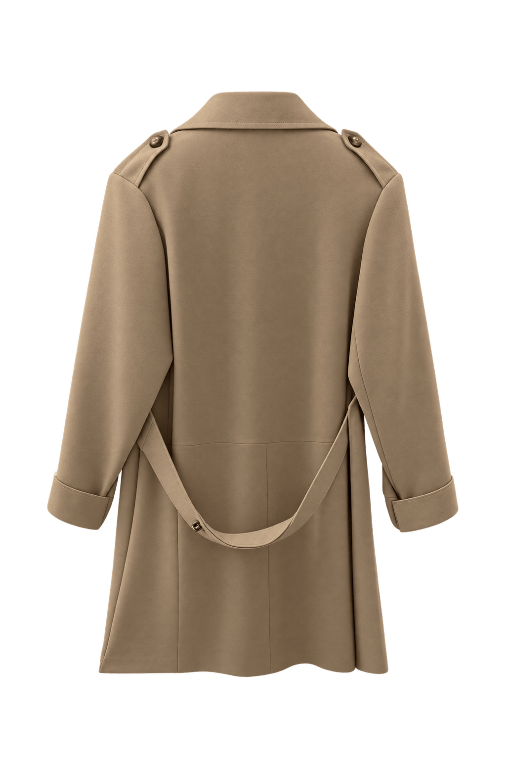 1980s Tan Polyester Blend Jacket - Back View
