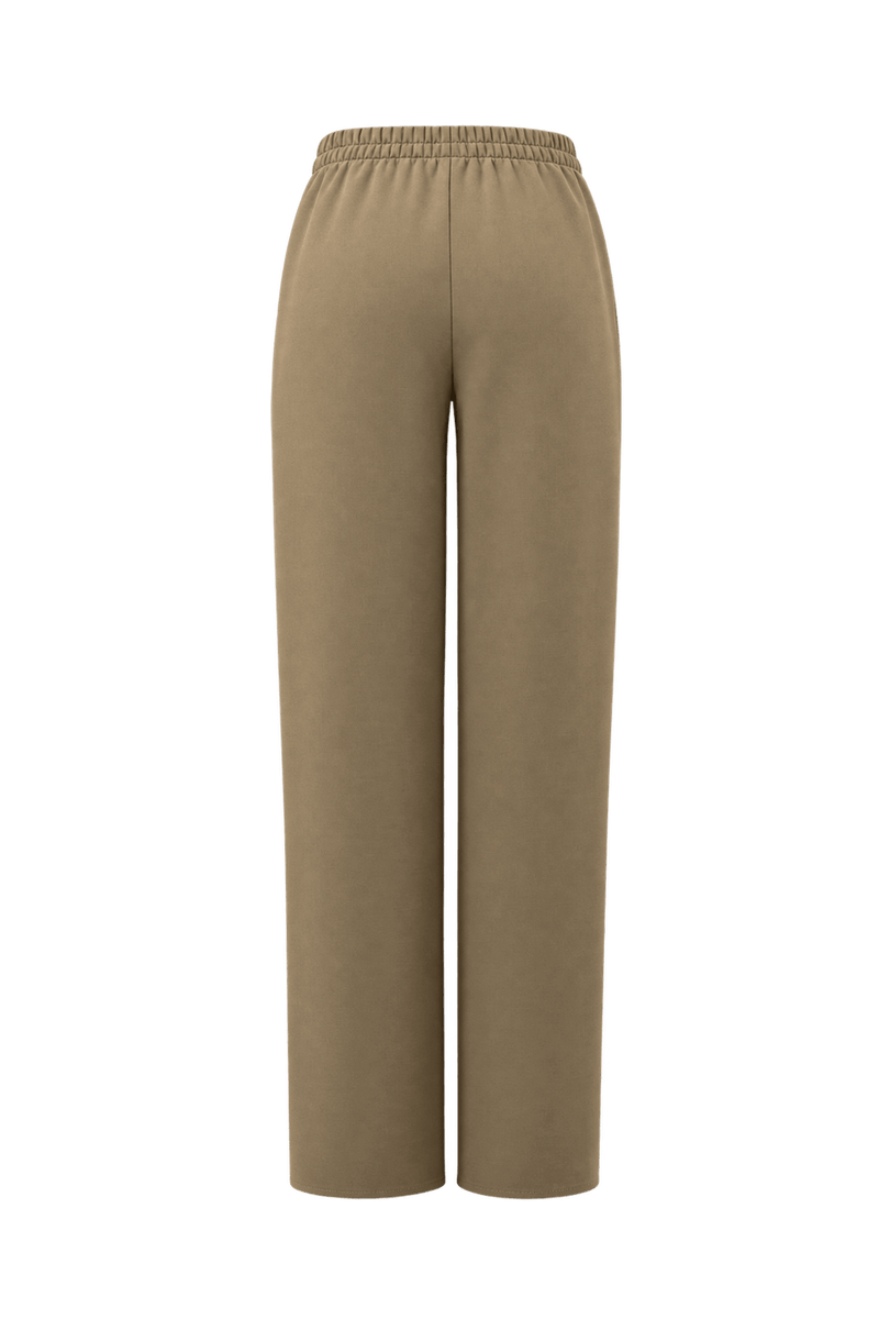 1980s Tan Polyester Blend Pants - Back View