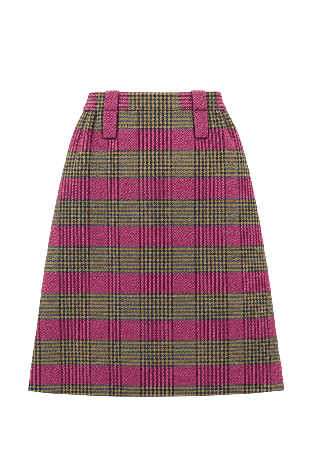1960s Pink Cotton Blend Skirt - Back View