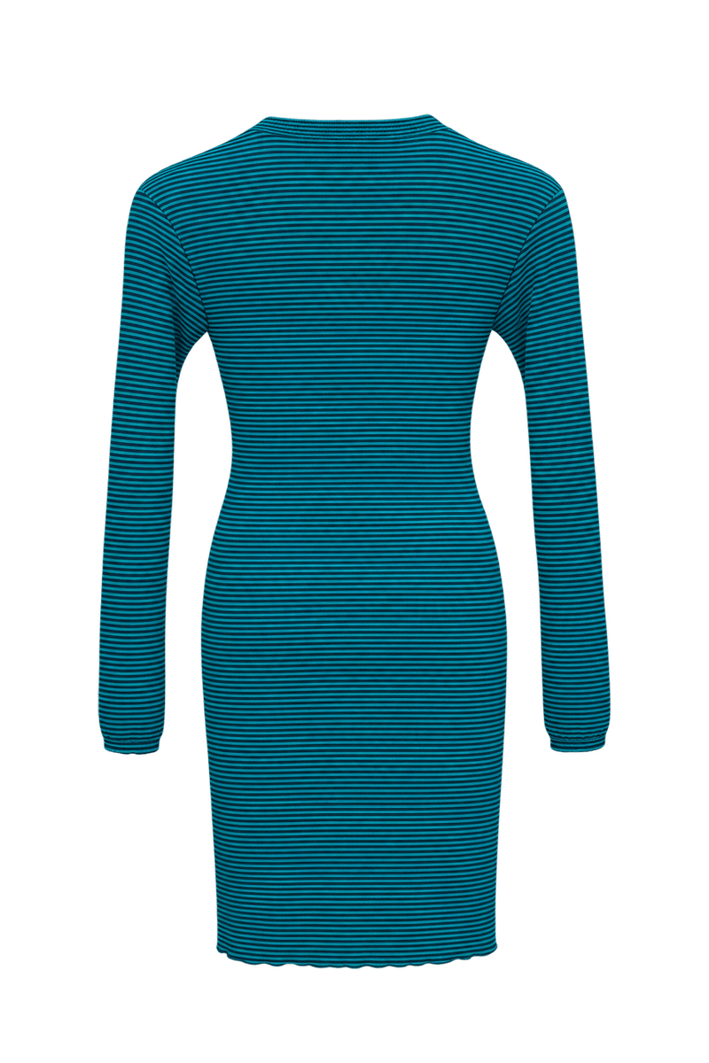1990s Teal Cotton Blend Sweater - Back View