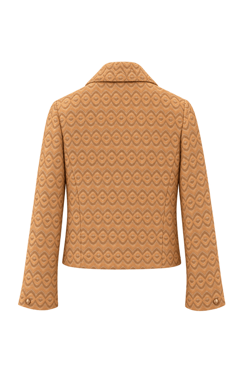 1960s Peach Cotton Blend Jacket - Back View