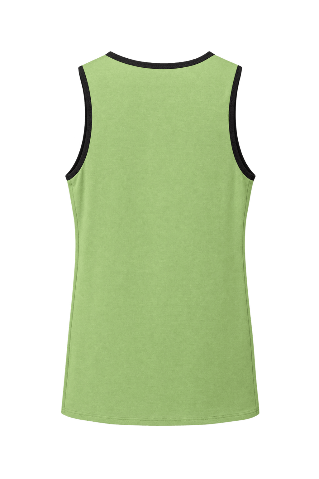 1990s Lime Green Cotton Blend Tank Top - Back View