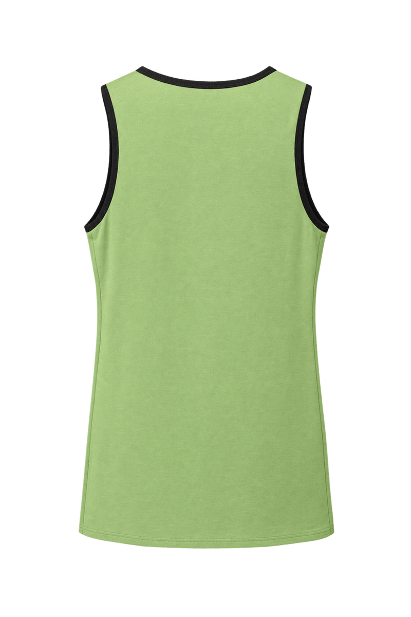 1990s Lime Green Cotton Blend Tank Top - Back View
