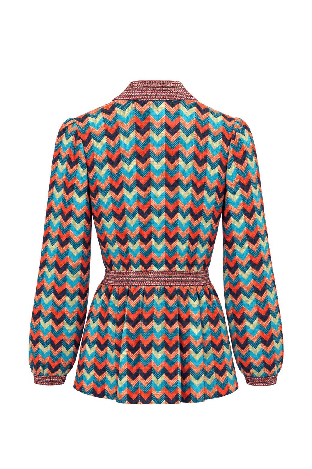 1970s Multi-Color Wool Blend Jacket - Back View