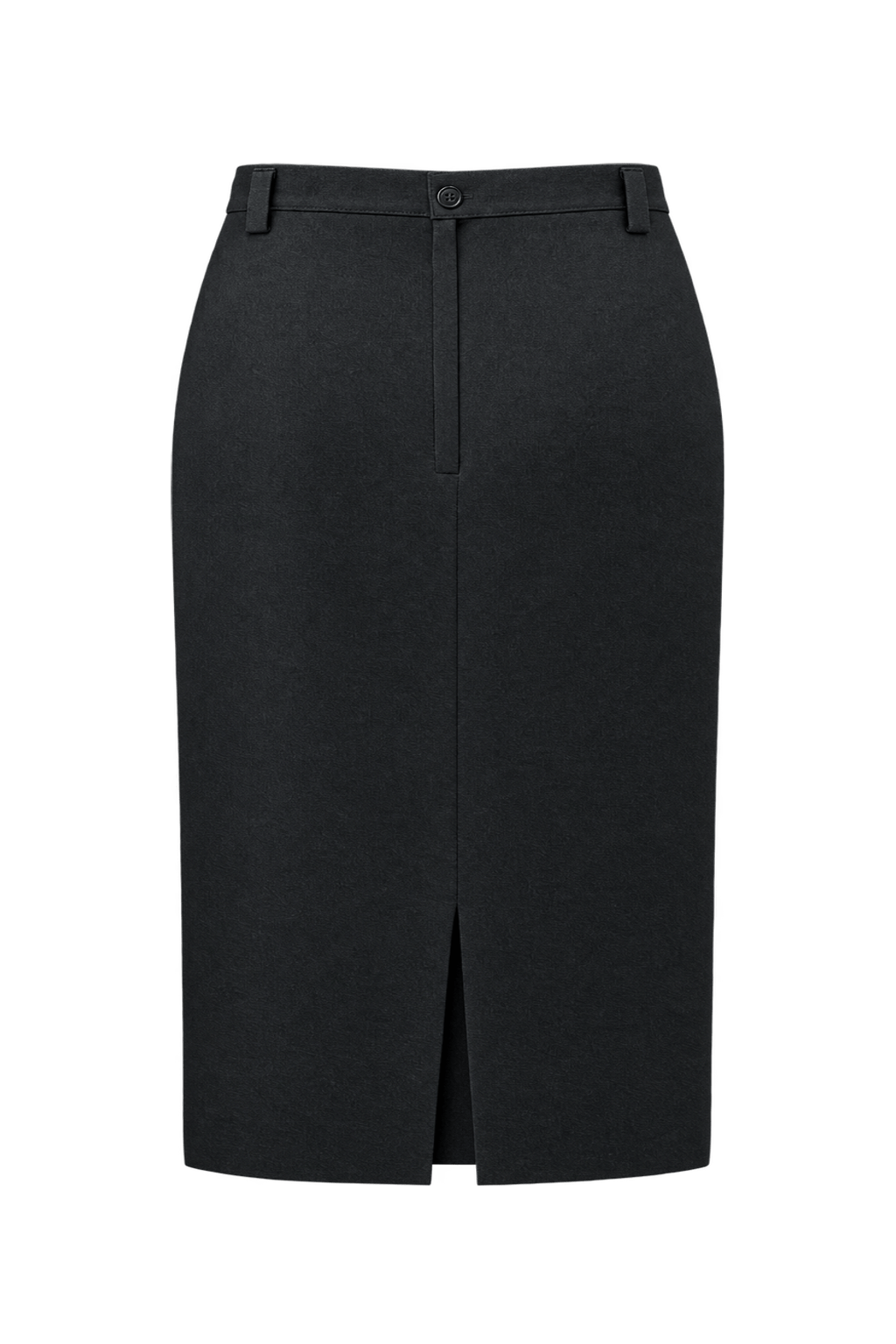 1990s Black Wool Blend Skirt - Back View