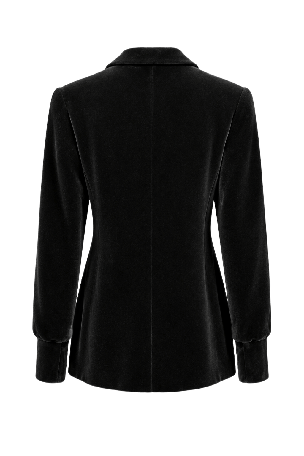 1930s Black Velvet Blazer - Back View