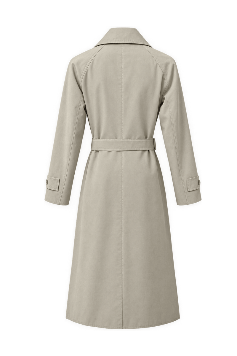 1980s Beige Cotton Trench Coat - Back View