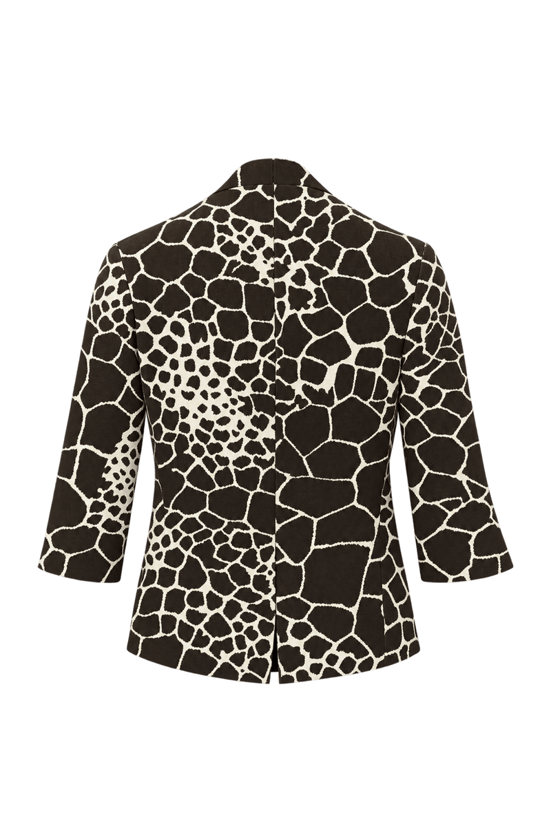 1980s Brown Cotton Blazer - Back View