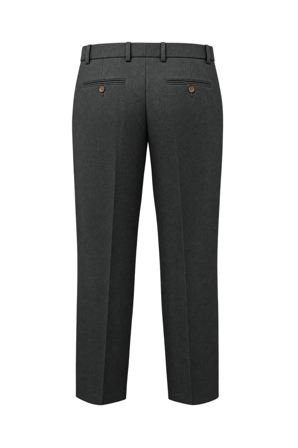1990s Black Wool Blend Trousers - Back View