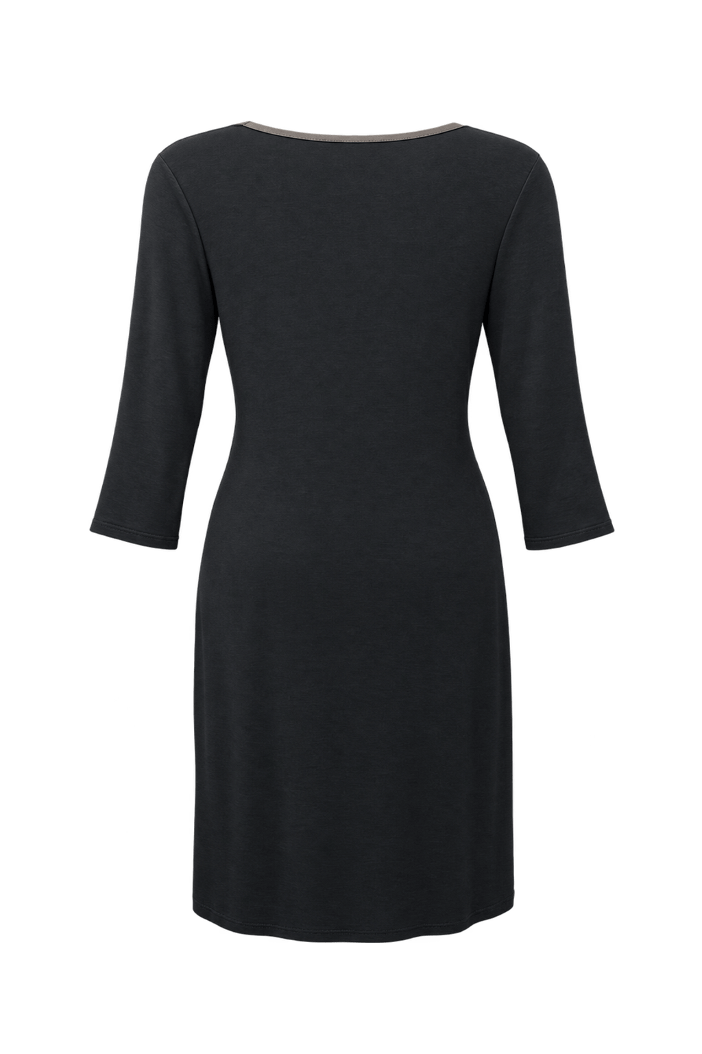 1990s Black Jersey Dress - Back View