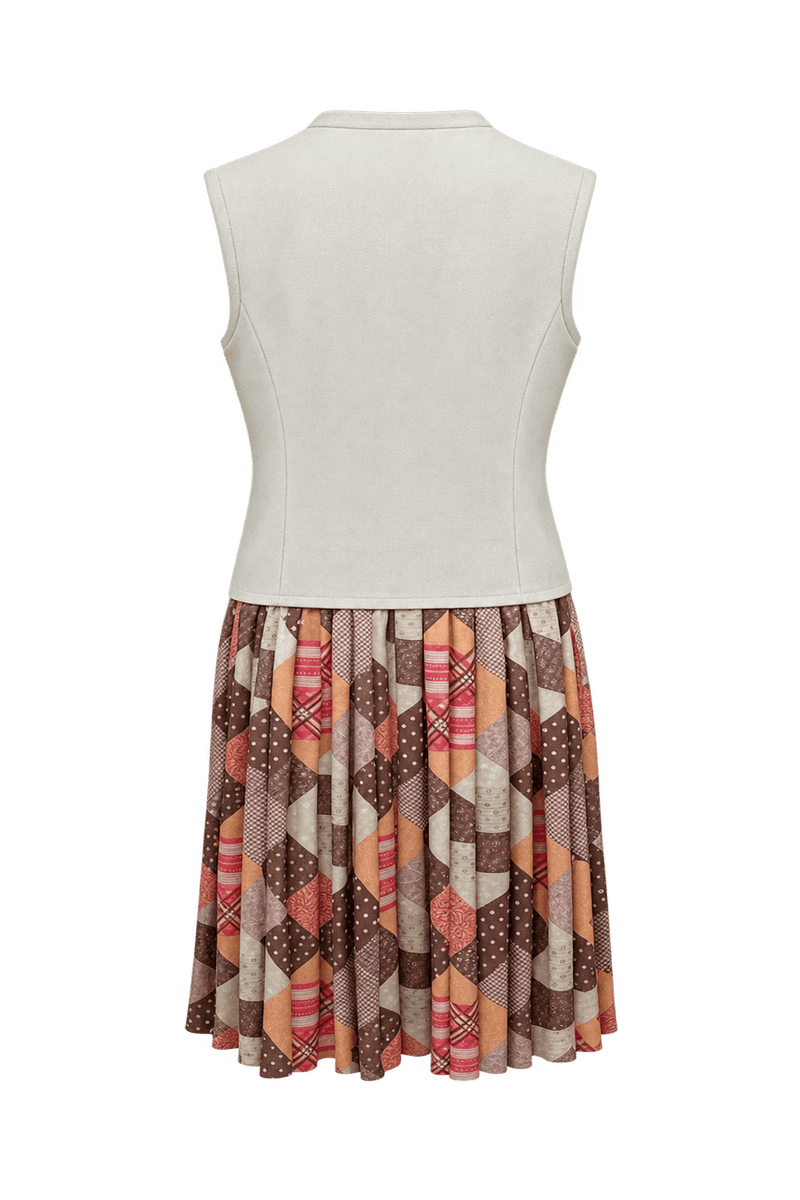1960s Multicolor Polyester 2-piece Set - Back View