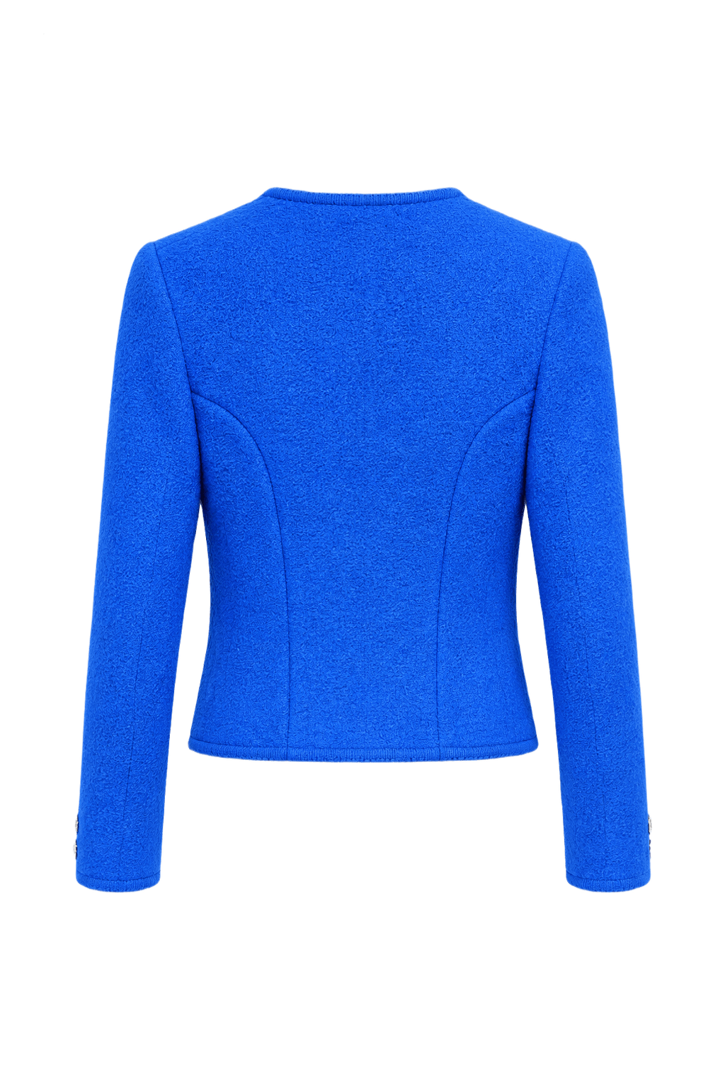 1960s Vibrant Blue Wool Jacket - Back View