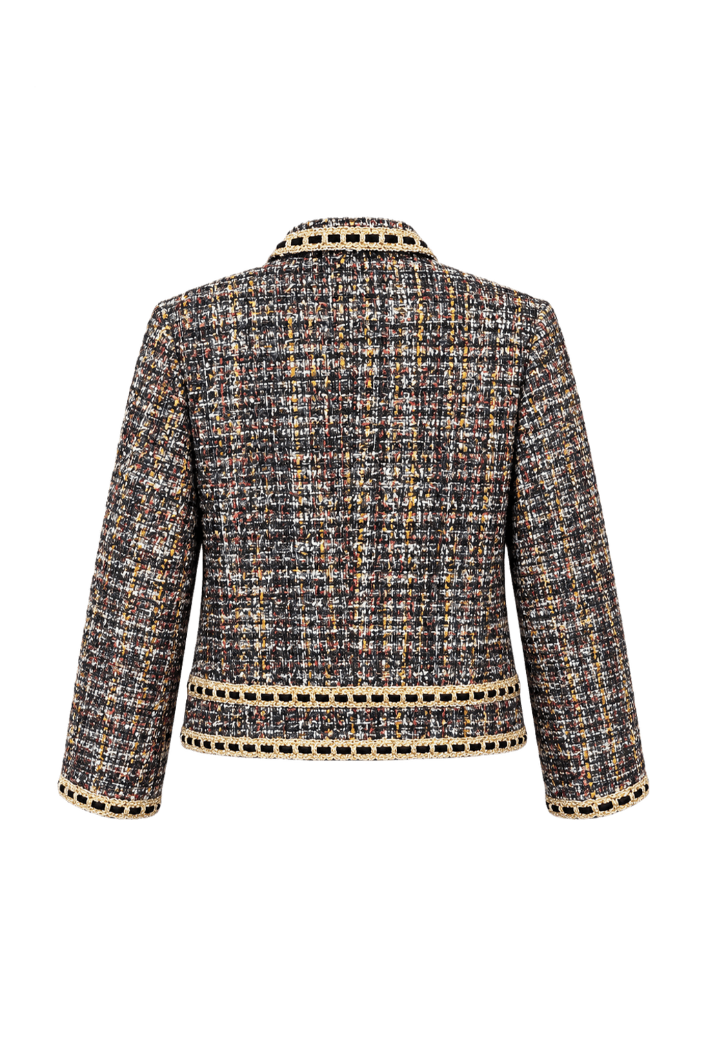 1980s Multicolor Tweed Tweed Jacket - Back View