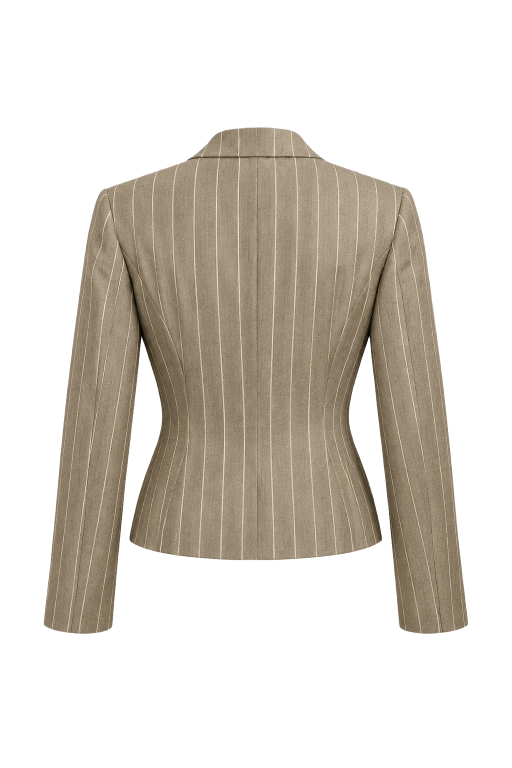 1990s Beige Wool Jacket - Back View