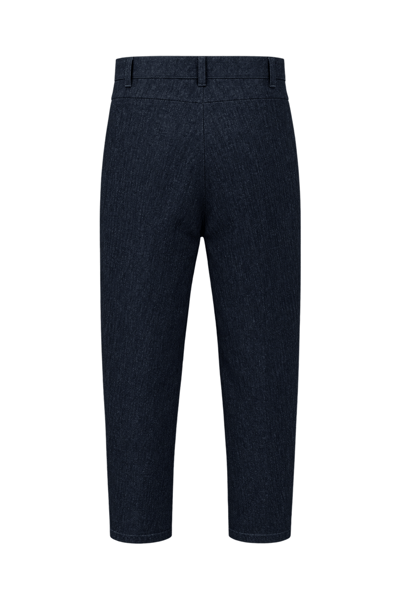 1980s Dark Blue Denim Pants - Back View