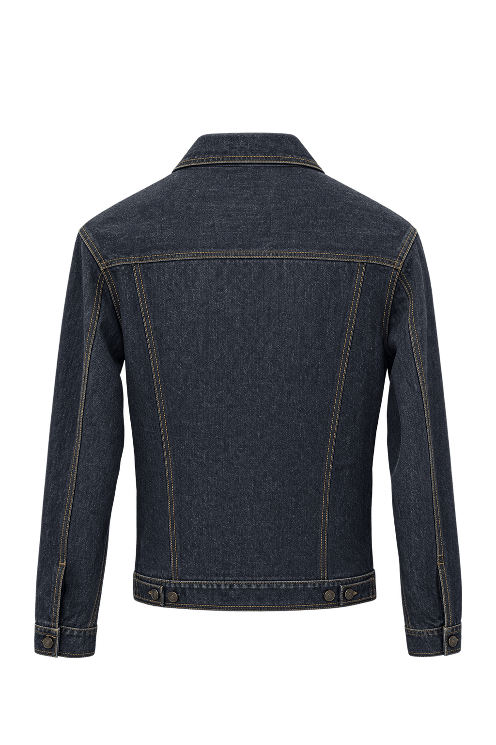1970s Dark Indigo Denim Jacket - Back View