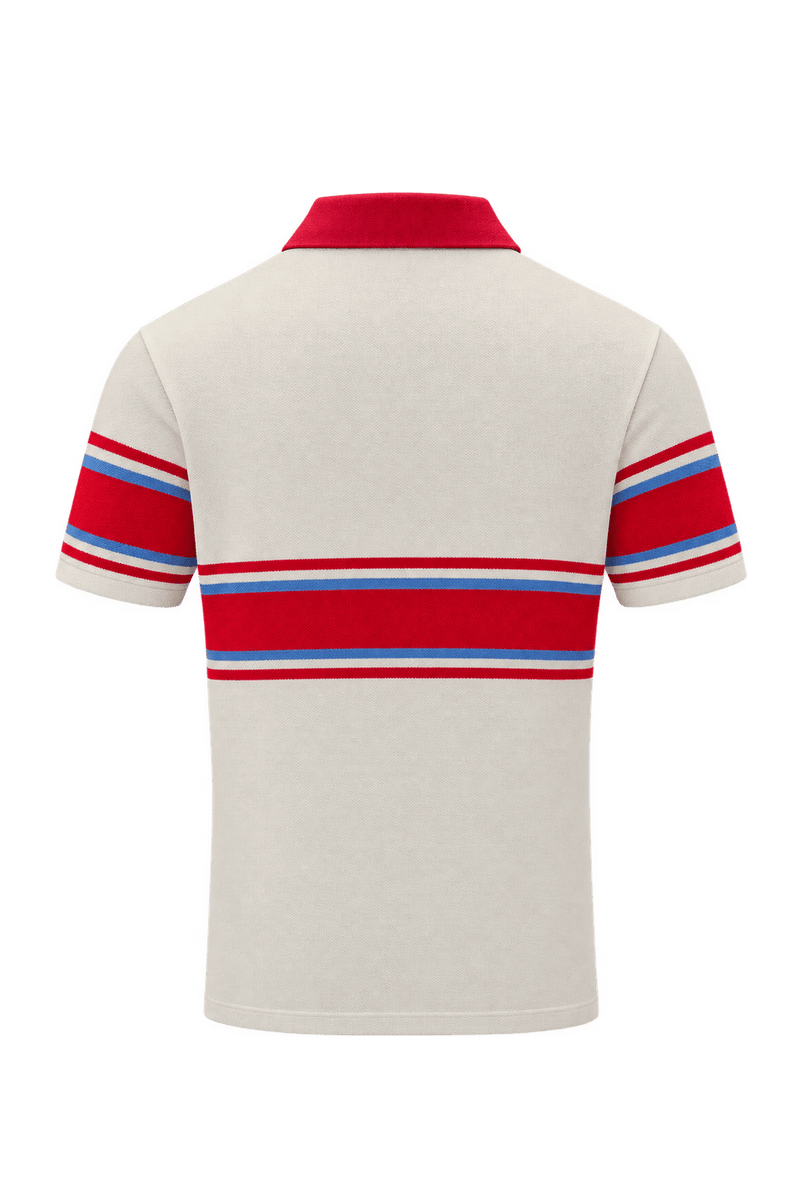 1990s White Cotton Polo - Back View