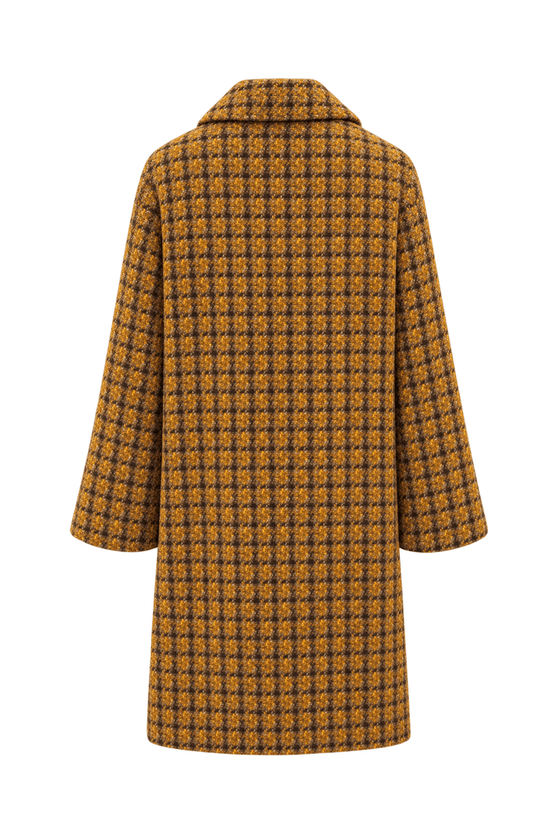 1960s Brown Wool Coat - Back View