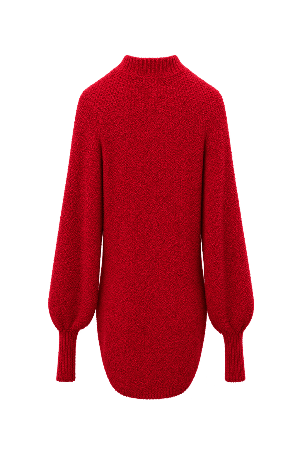 1980s Red Wool Cardigan - Back View
