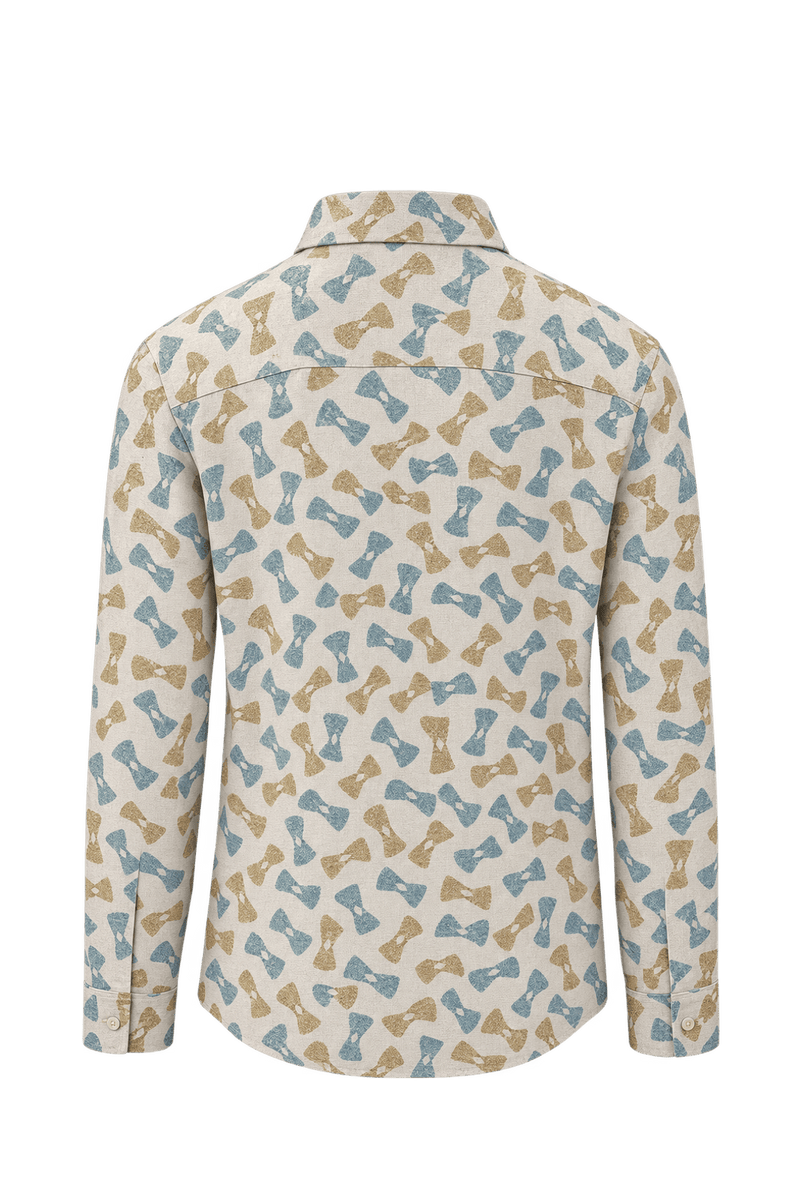 1980s Cream Cotton Shirt - Back View