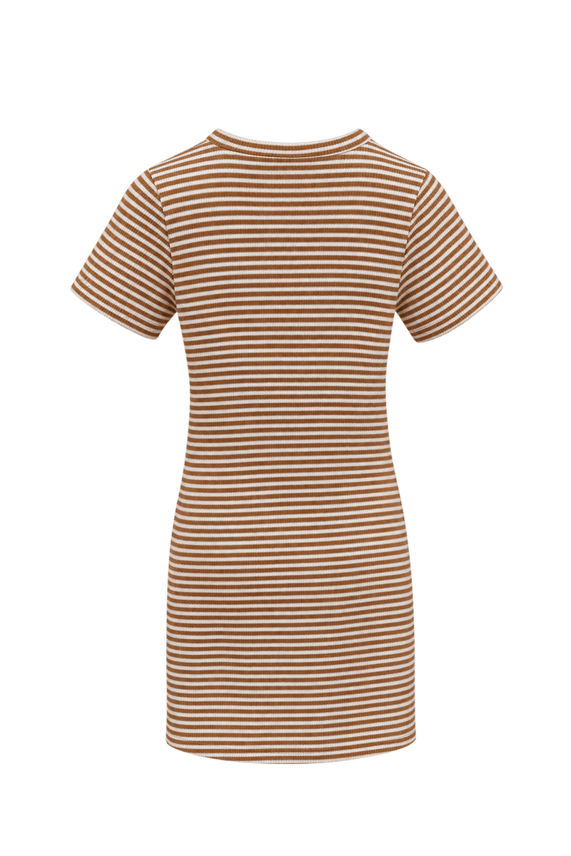 1960s Beige Cotton Mini Dress - Back View