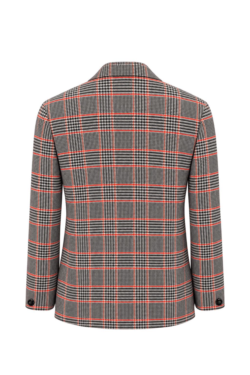 1980s Grey Wool Blazer - Back View