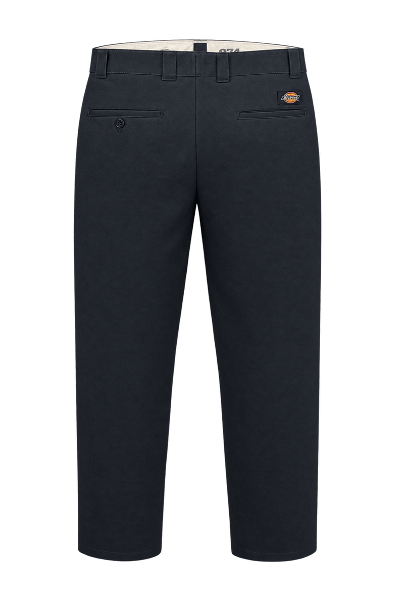 1980s Dark Navy Cotton Trousers - Back View