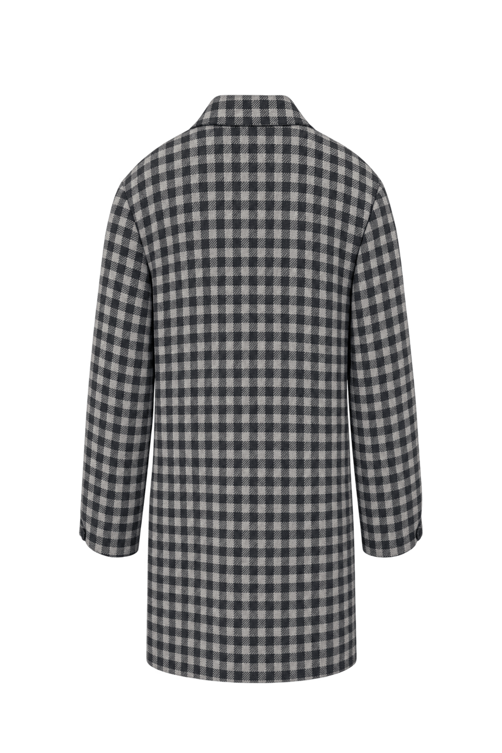 1960s Black and White Wool Jacket - Back View