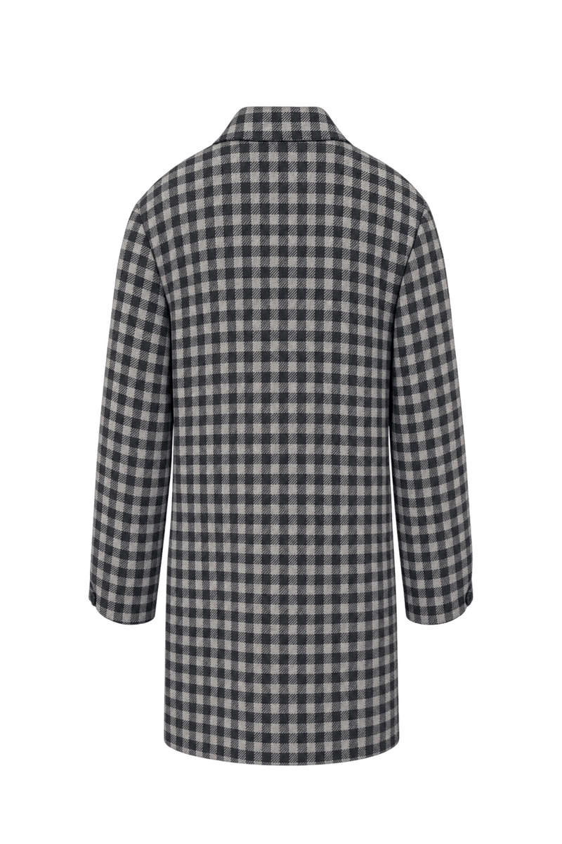 1960s Black and White Wool Jacket - Back View
