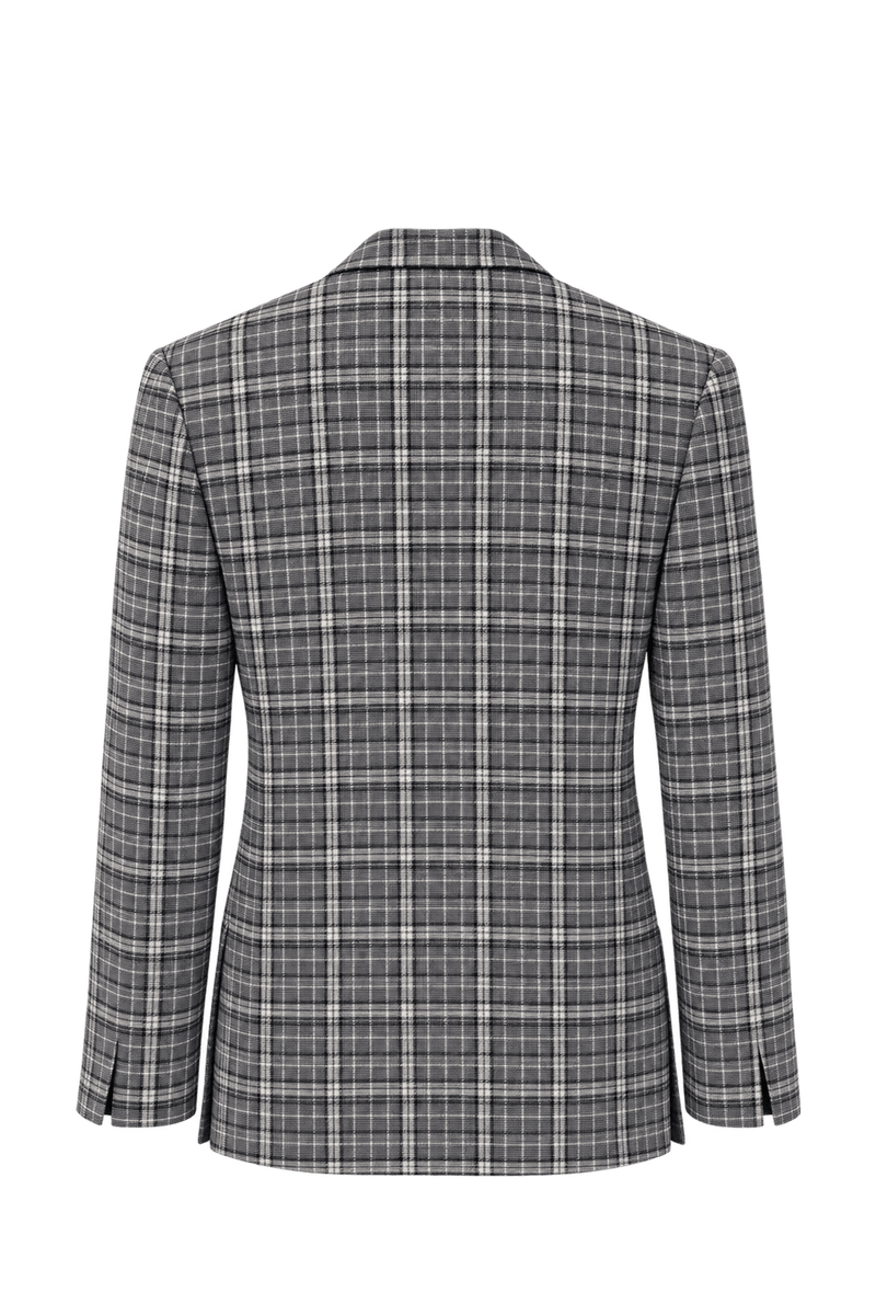 1980s Black Wool Blazer - Back View
