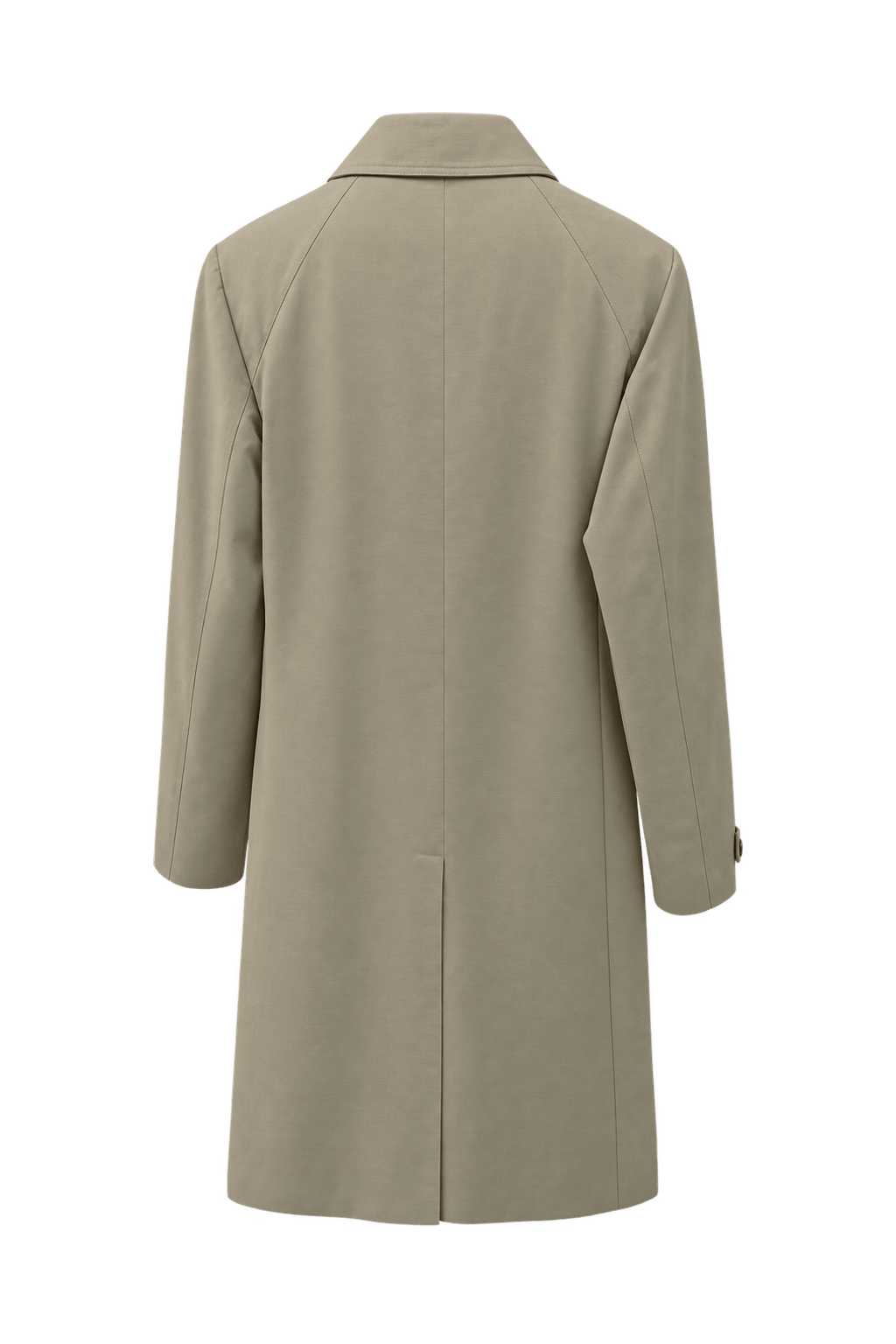 1990s Beige Cotton Blend Trench Coat - Back View
