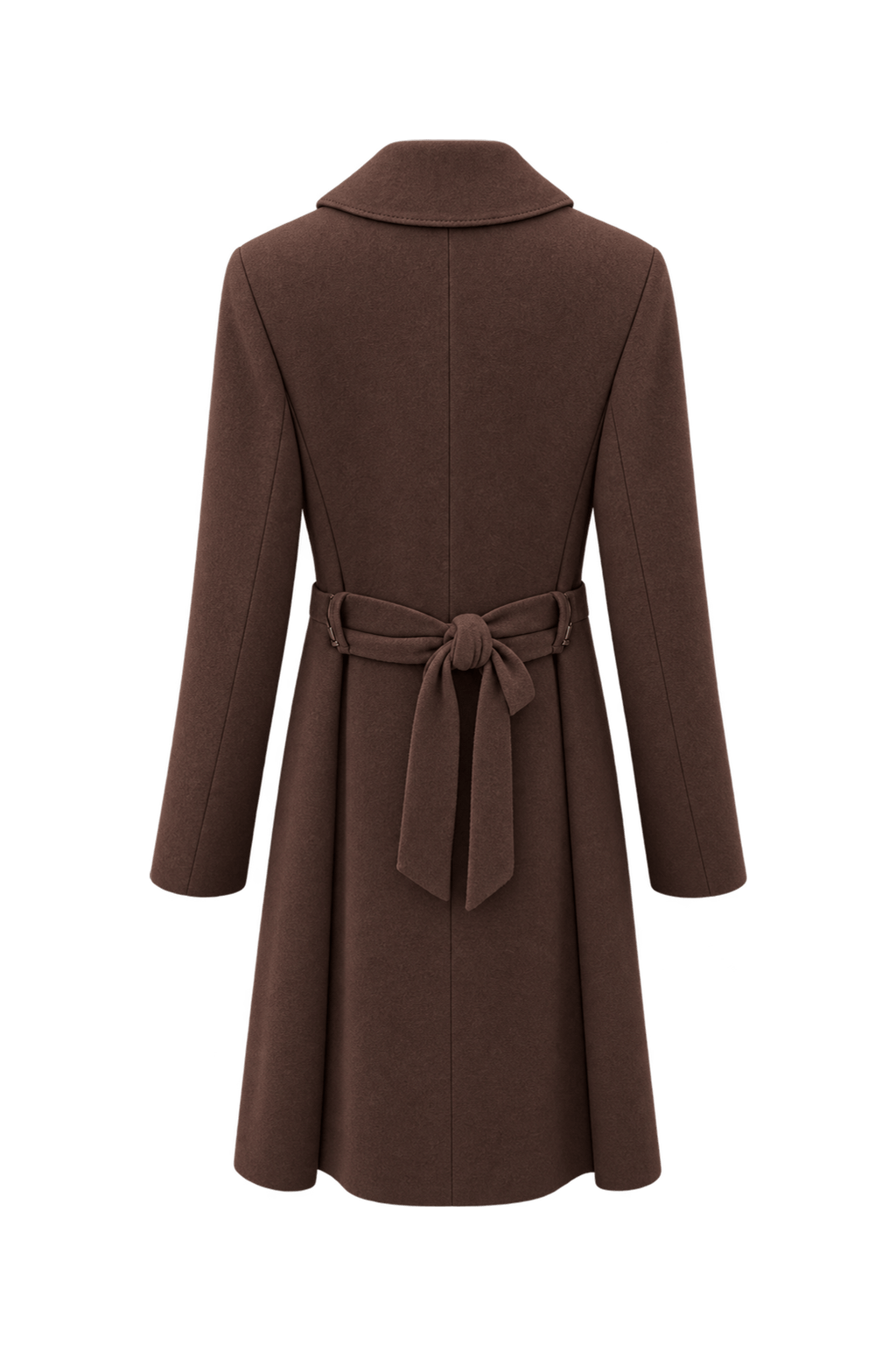1950s Brown Wool Coat - Back View