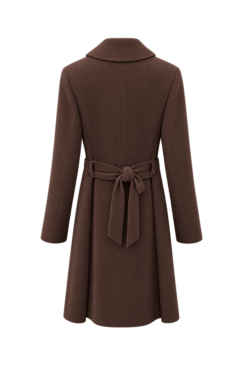 1950s Brown Wool Coat - Back View