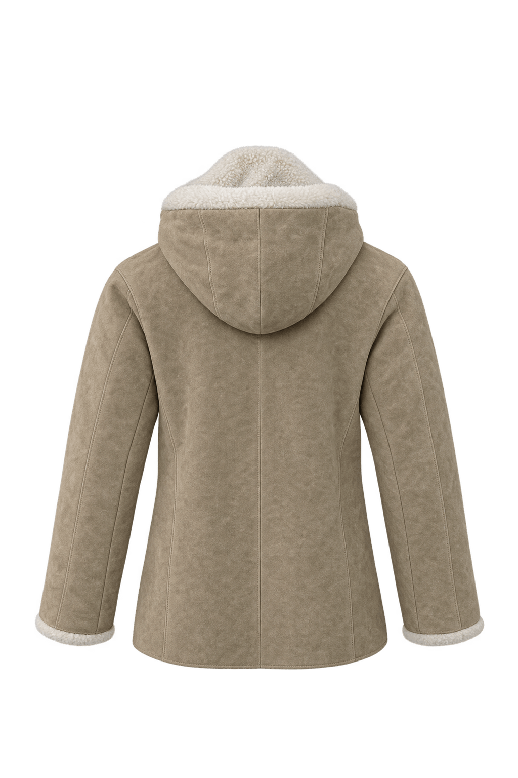 1980s Beige Suede Jacket - Back View