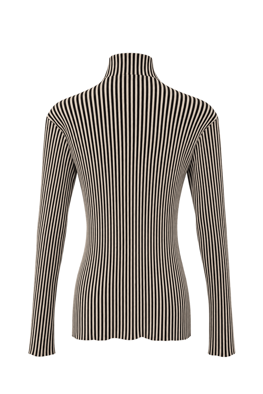 1990s Black White Synthetic Blend Sweater - Back View