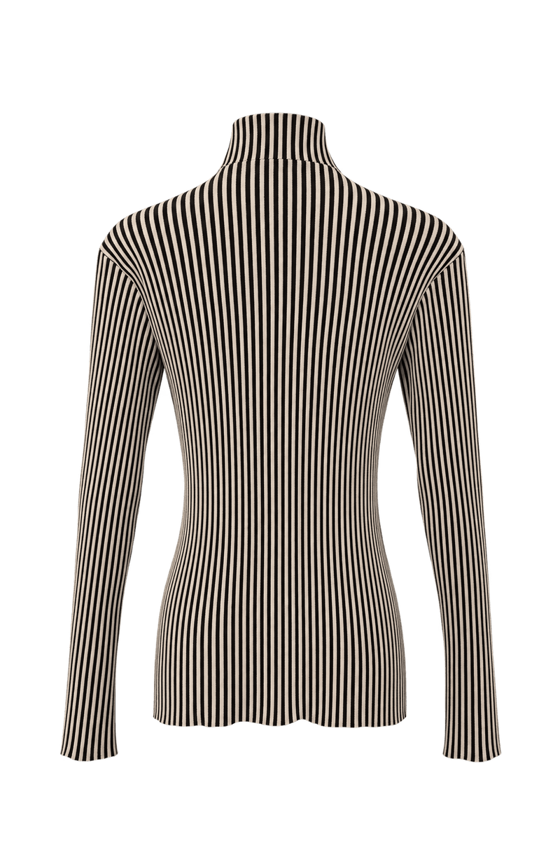 1990s Black White Synthetic Blend Sweater - Back View