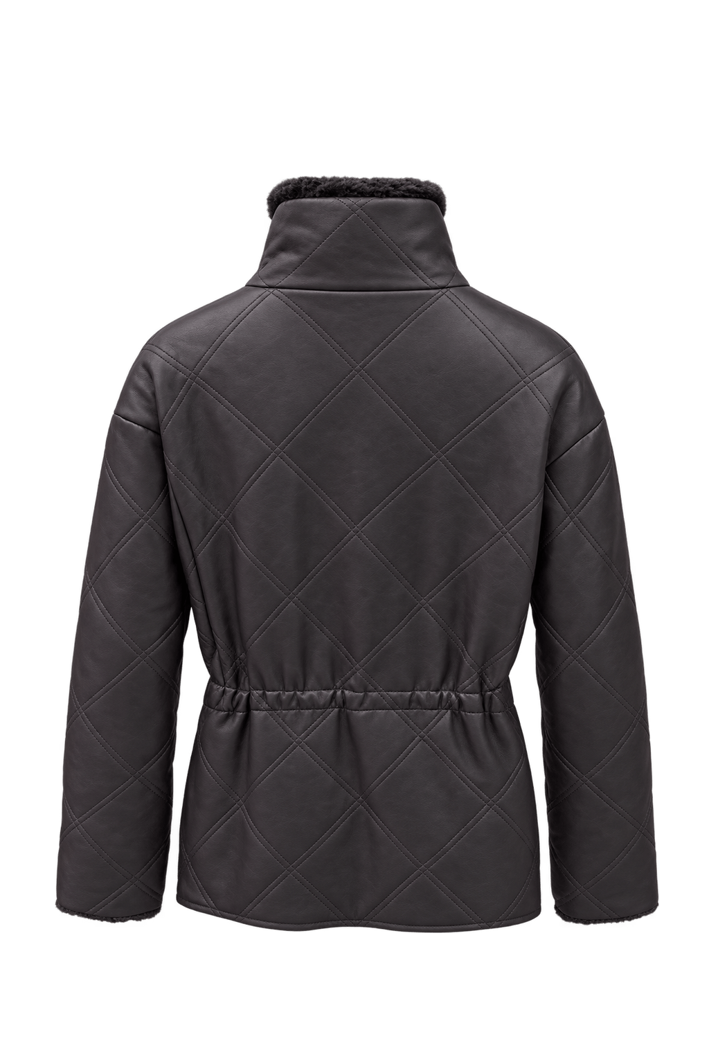 1980s Dark Brown Leather Jacket - Back View