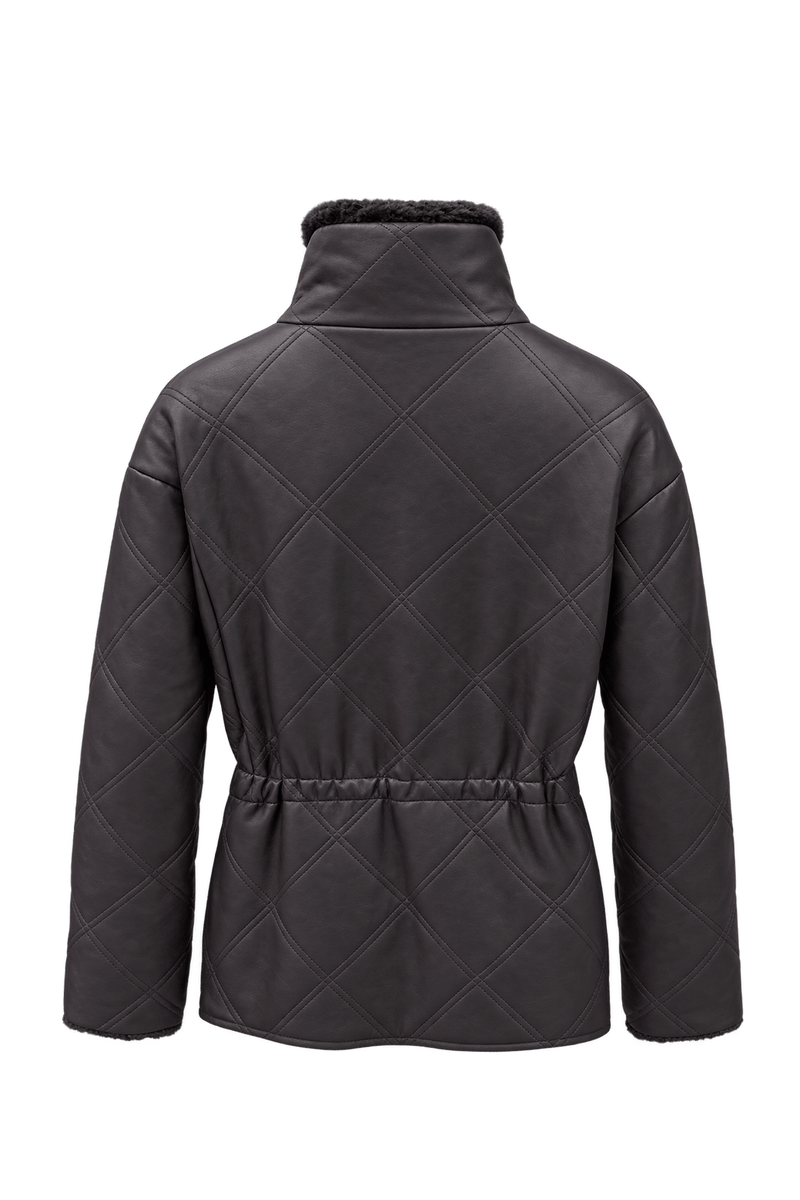 1980s Dark Brown Leather Jacket - Back View