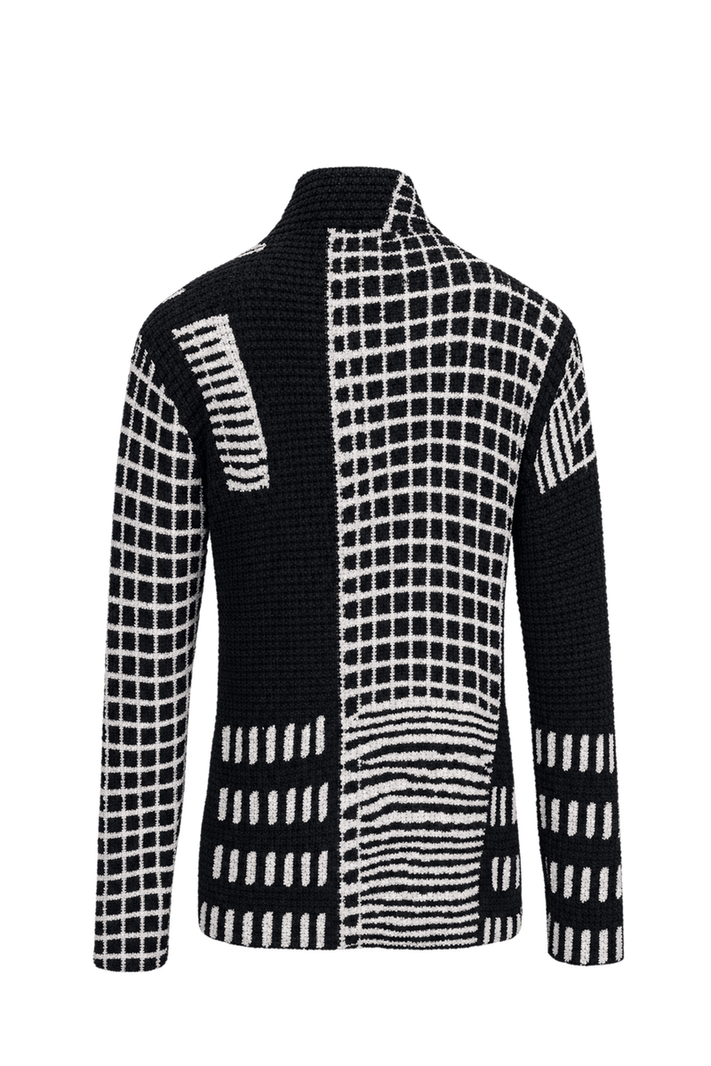 1990s Black Knit Sweater - Back View