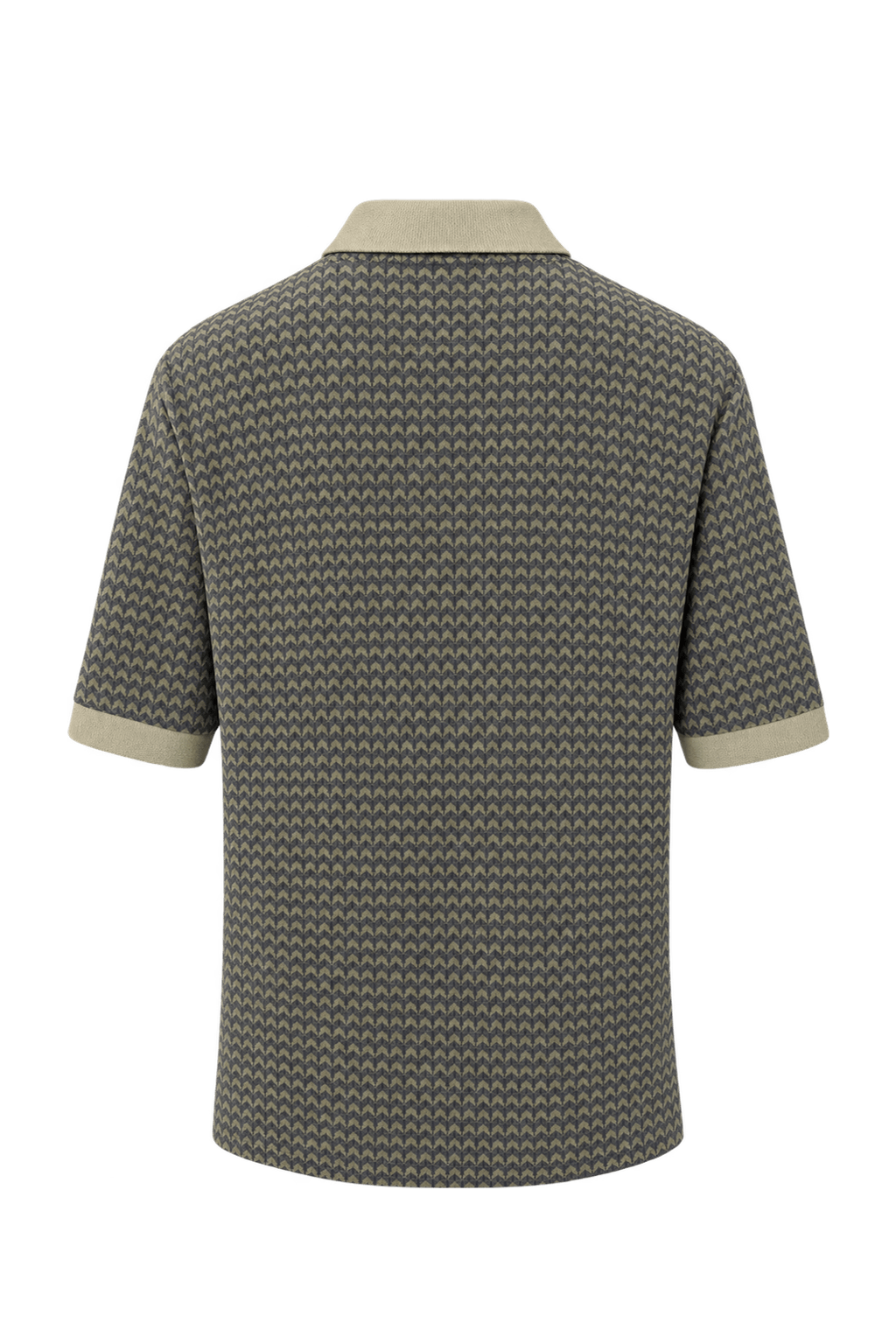 1990s Beige Cotton Blend Polo - Back View