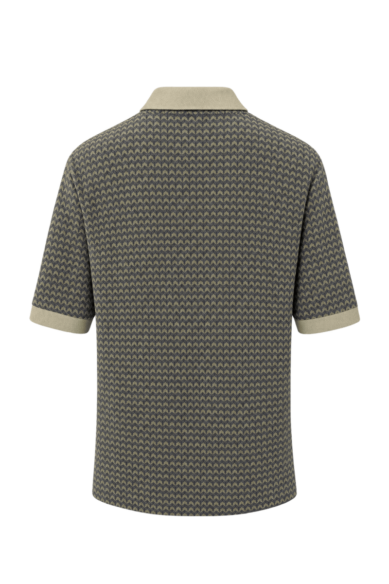 1990s Beige Cotton Blend Polo - Back View