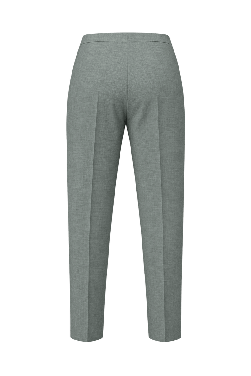 1990s Light Gray Wool Blend Trousers - Back View
