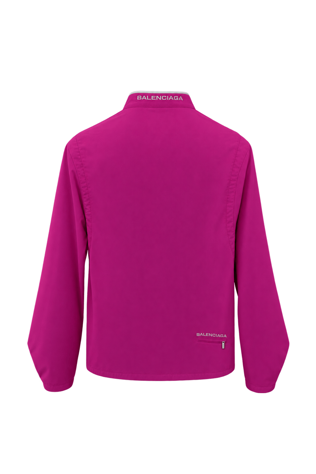 1980s Bright Pink Synthetic Blend Sweater - Back View