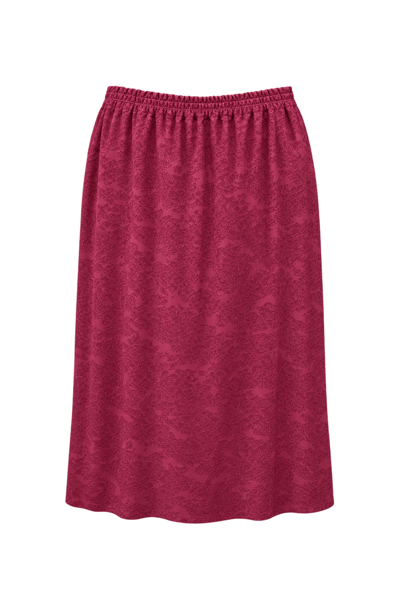 1980s Magenta Polyester Skirt - Back View