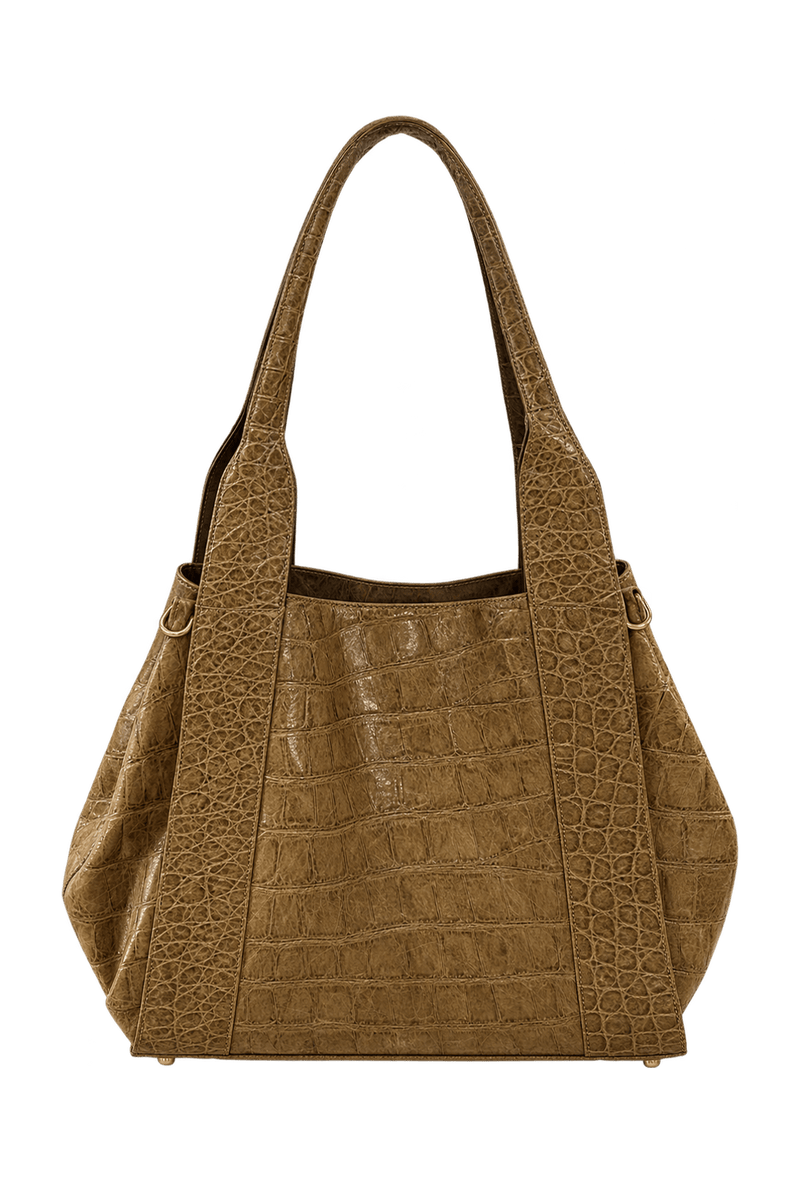 1990s Brown Leather Bag - Back View